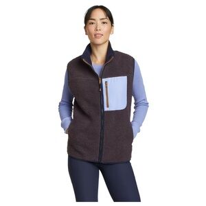 NWT Eddie Bauer Women’s Chilali Faux Shearling Fleece Vest